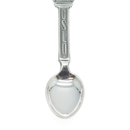 BRODRENE LOHNE 830S Silver Vintage Norway Oslo States & Cities Coffee Spoon #522