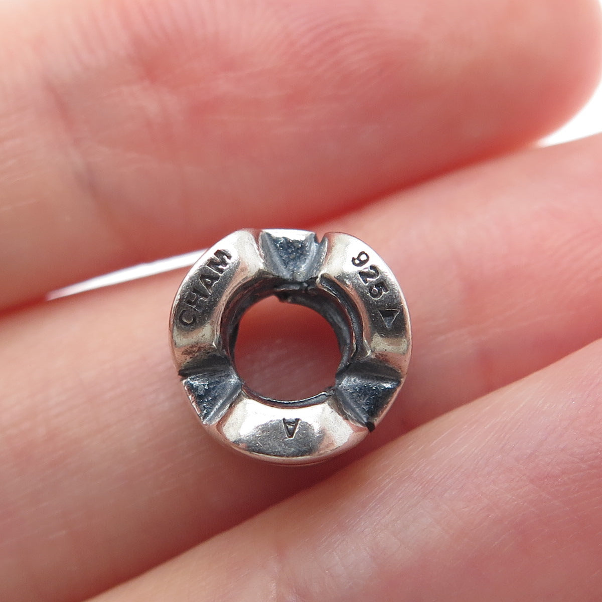 CHAMILIA 925 Sterling Silver Letter Q Initial Bead Charm