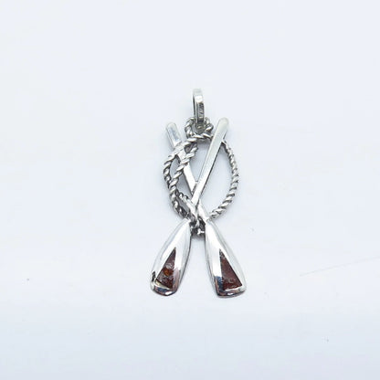 925 Sterling Silver Vintage Italy Enamel Modernist Pendant