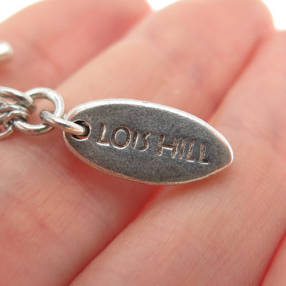 LOIS HILL 925 Sterling Silver Vintage Tassel Cable Chain Necklace 16-18"