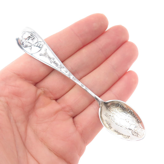 JOSEPH MAYER Sterling Antique Art Deco Washington States & Cities Coffee Spoon