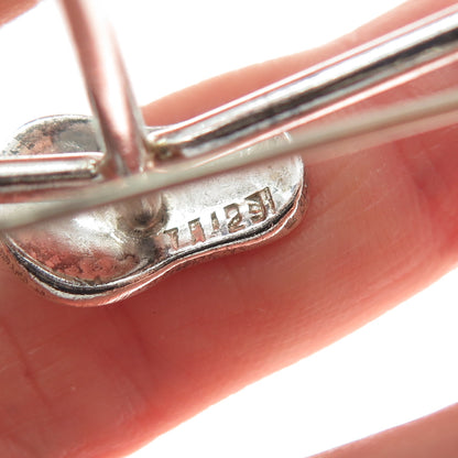 925 Sterling Silver Vintage Mexico Bicycle Movable Wheels Pin Brooch