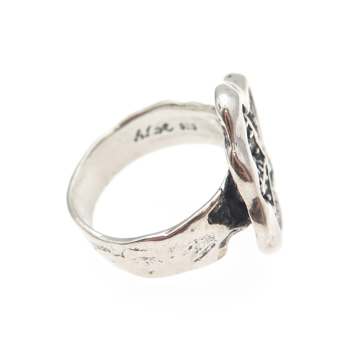 Didae 925 Sterling Silver Vintage Israel Starfish Oxidized Ring Size 7