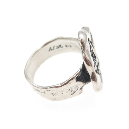 Didae 925 Sterling Silver Vintage Israel Starfish Oxidized Ring Size 7