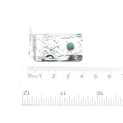 ORVILLE WRIGHT Old Pawn Sterling Silver Vintage Turquoise Snake Eye Pin Brooch