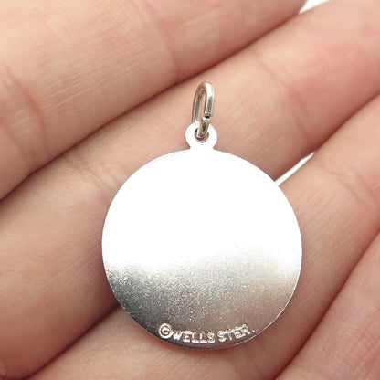 925 Sterling Silver Vintage Wells American Football Player Charm Pendant