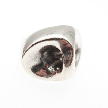 925 Sterling Silver Vintage Modernist Oxidized Ring Size 10.5