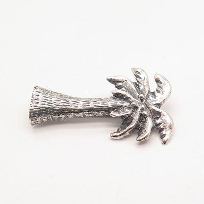 925 Sterling Silver Vintage Palm Tree Pin Brooch