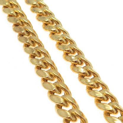 925 Sterling Silver Gold Plated Cuban Chain Necklace 22"