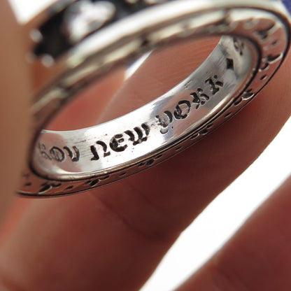 CHULYAKOV NY 925 Sterling Silver Swagg Oxidized Band Ring Size 7.75