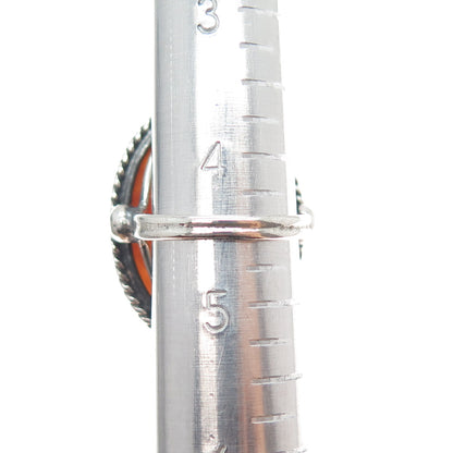 925 Sterling Silver Antique Art Deco Real MOP Caved Ladies Cameo Ring Size 4.5