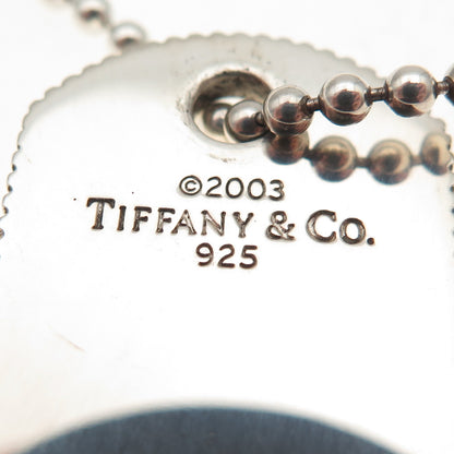 Tiffany & Co 925 Sterling Silver Vintage 2003 Tag Ball Beaded Chain Necklace 22"