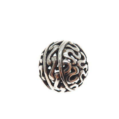 925 Sterling Silver Ornate Slide Bead Charm