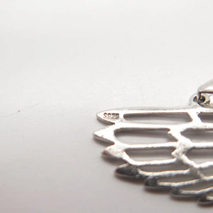 925 Sterling Silver Vintage Open Wing Pendant