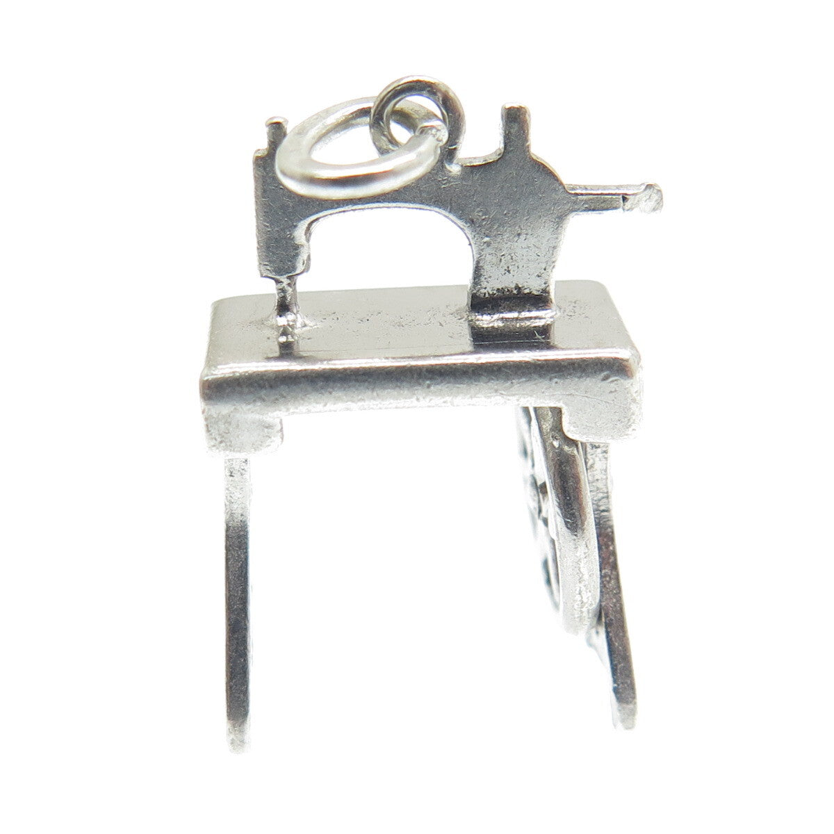 CARL ART 925 Sterling Silver Antique Art Deco Sewing Machine 3D Pendant