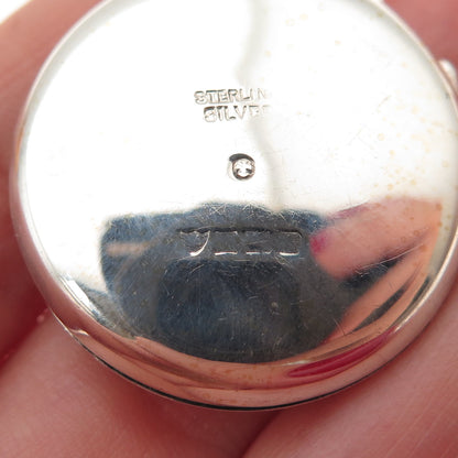 Joseph Smith & Sons 925 Sterling Silver Vintage Birmingham Floral Locket Pendant