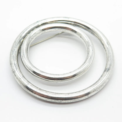925 Sterling Silver Vintage Mexico Modernist Pin Brooch