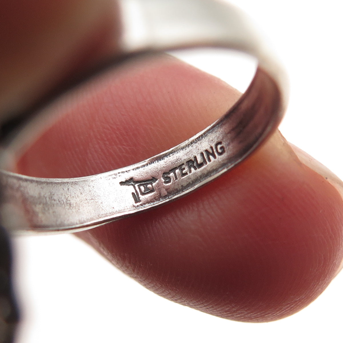 Bell Trading Post Old Pawn 925 Sterling Silver Vintage Turquoise Ring Size 5