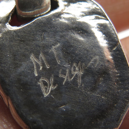 M.T. DESIGNS 925 Sterling Silver Vintage Letter "X" Initial Amulet Pendant