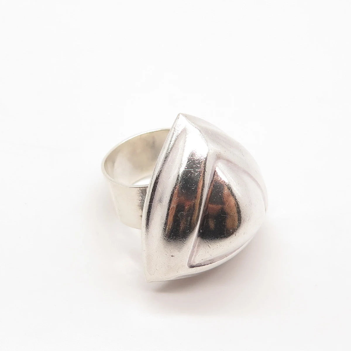925 Sterling Silver Vintage Mexico Modernist Ring Size 5.75