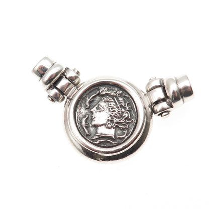 925 Sterling Silver Antique Art Deco Alexander the Great Centerpiece Pendant