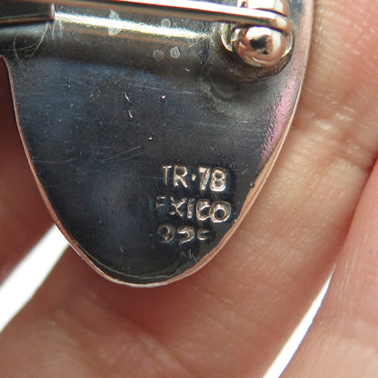 925 Sterling Silver Vintage Mexico Sock & Buskin Tragedy Comedy Masks Pin Brooch