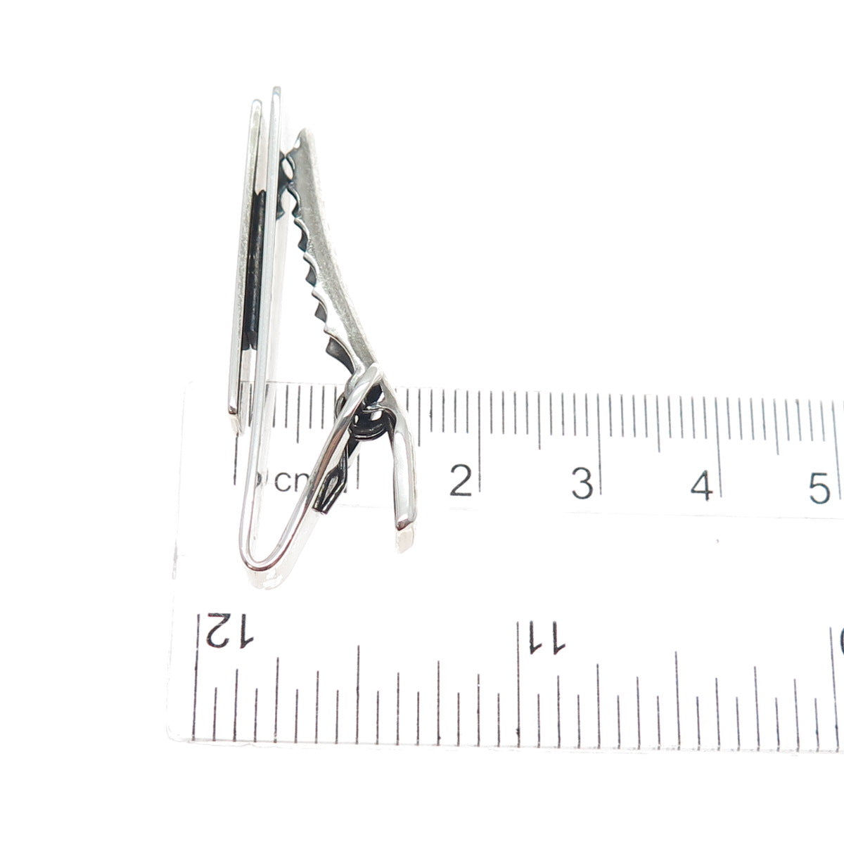 925 Sterling Silver Vintage Engraved Tie Clip