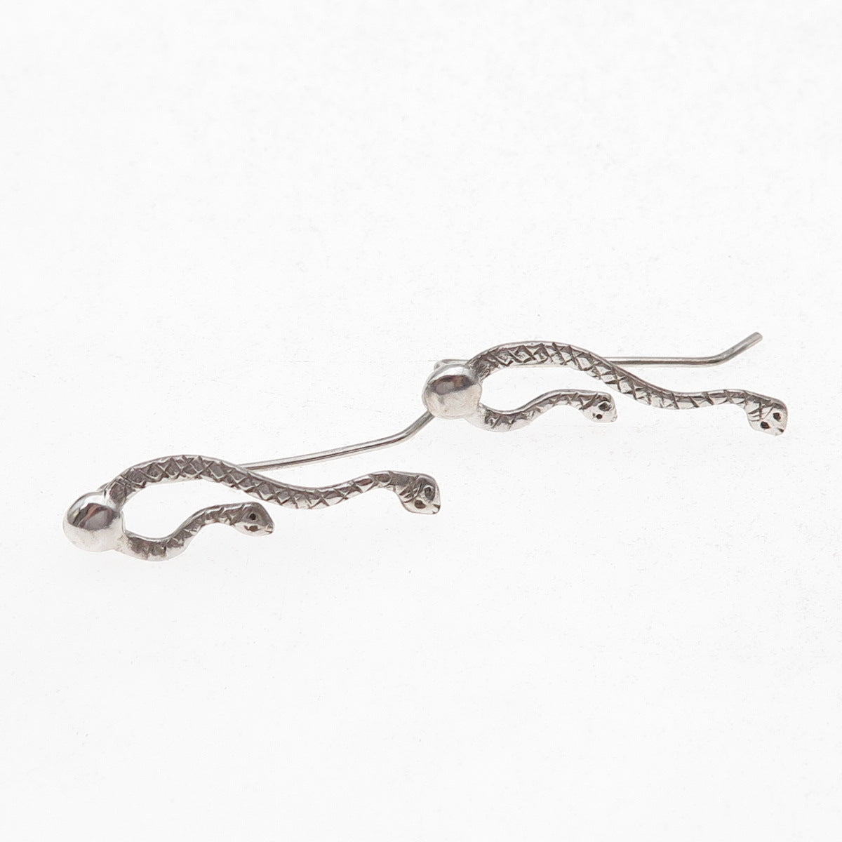 Jezlaine 925 Sterling Silver Vintage Snake Earrings