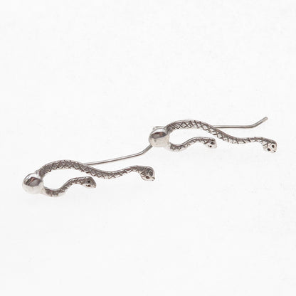 Jezlaine 925 Sterling Silver Vintage Snake Earrings