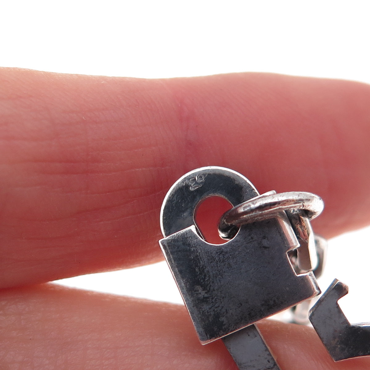925 Sterling Silver Vintage Key Chain Ring