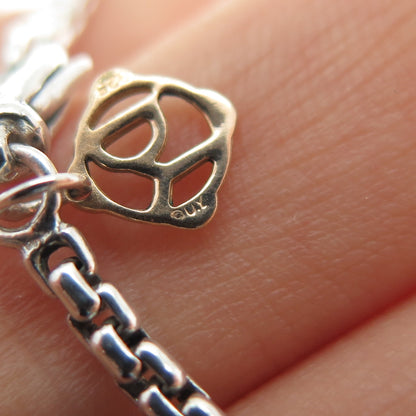 DAVID YURMAN 925 Sterling Silver 2-Tone Round Box Chain Necklace 22"