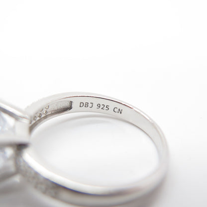 925 Sterling Silver Round Cut C Z Ring Size 7