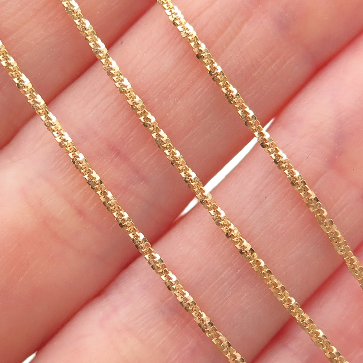 Karizia Spa KA-1772 Sterling Silver Gold Plated Italy Sparkle Chain Necklace 18"