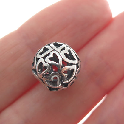 CHAMILIA 925 Sterling Silver Open Hearts Love Bead Charm