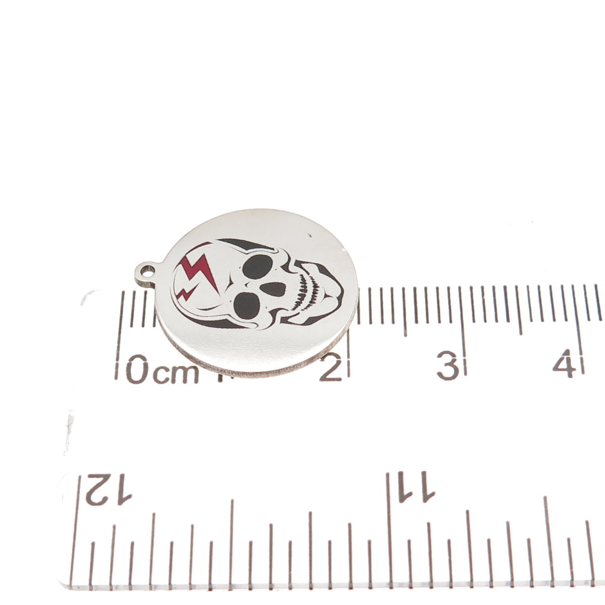 Two in Town 925 Sterling Silver Enamel Skull Mini Charm Pendant