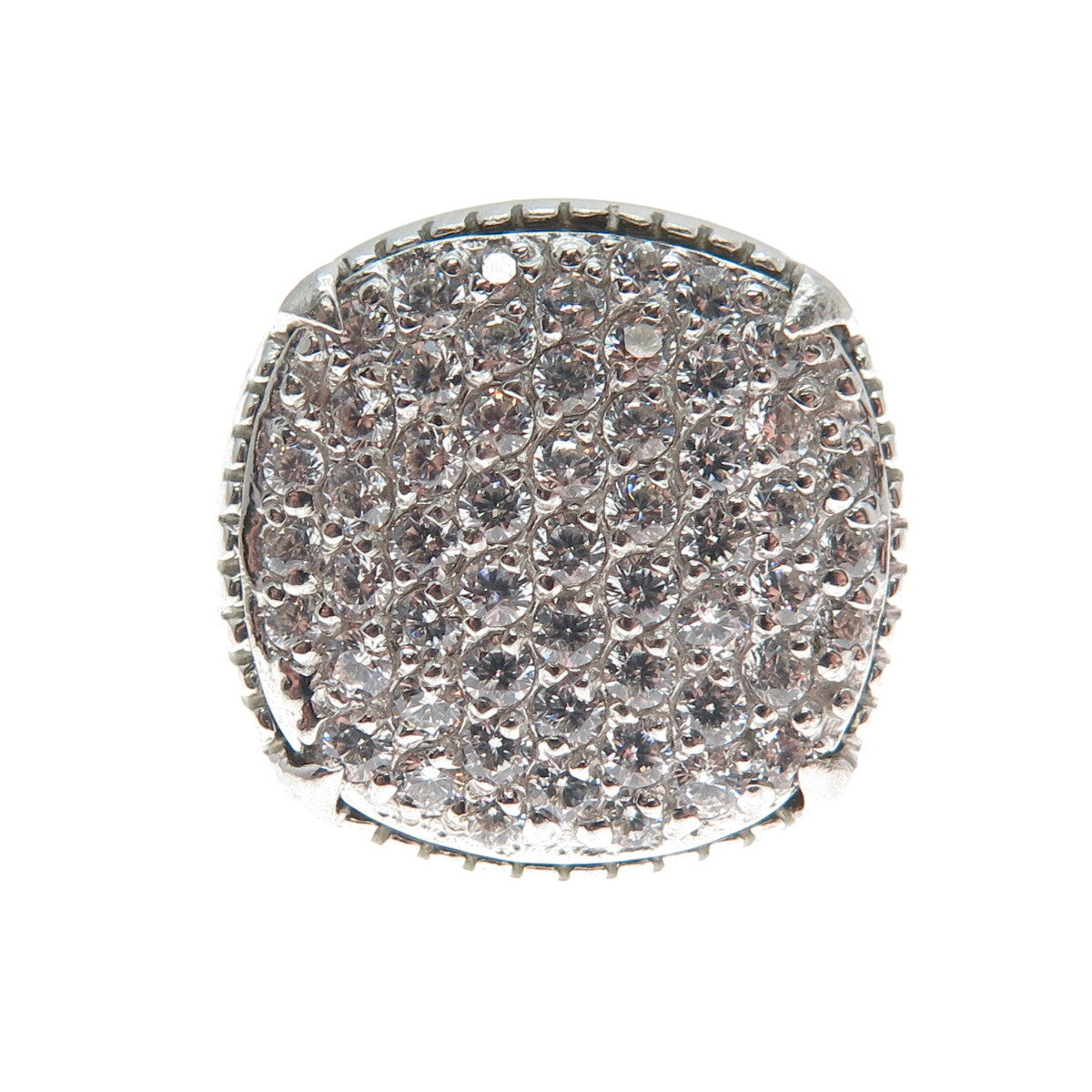 BLQ Basiq Jewelry 925 Sterling Silver Round-Cut C Z Sparkle Ring Size 7.25