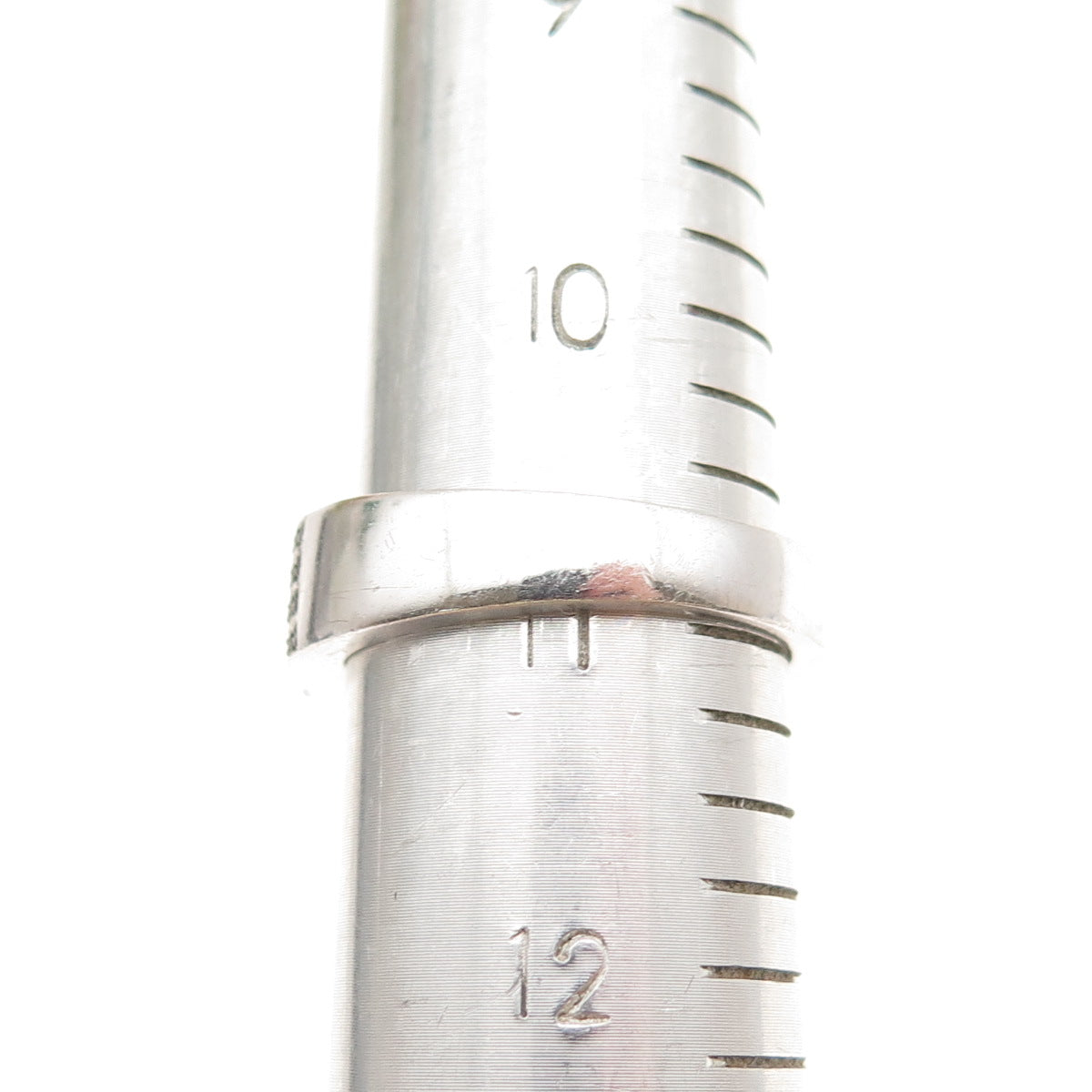 925 Sterling Silver Real Blue Diamond & Princess-Cut Aquamarine Ring Size 11