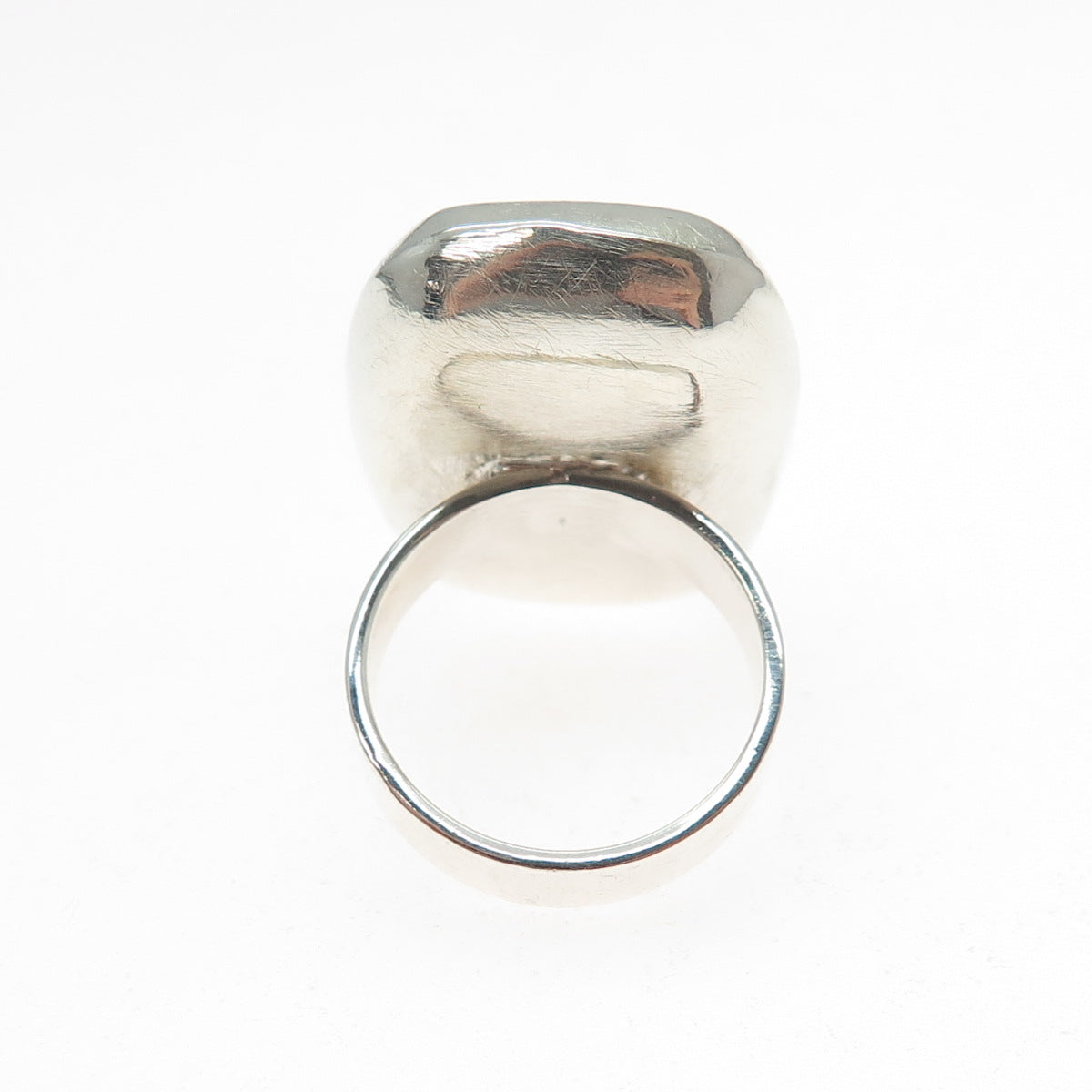 925 Sterling Silver Vintage Modernist Statement Ring Size 6