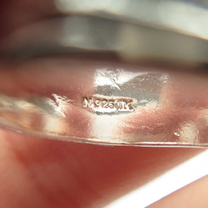 925 Sterling Silver Vintage Modernist Ring Size 8.25