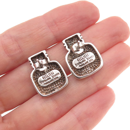 Ecclissi 925 Sterling Silver Vintage Pegasus Oxidized Earrings
