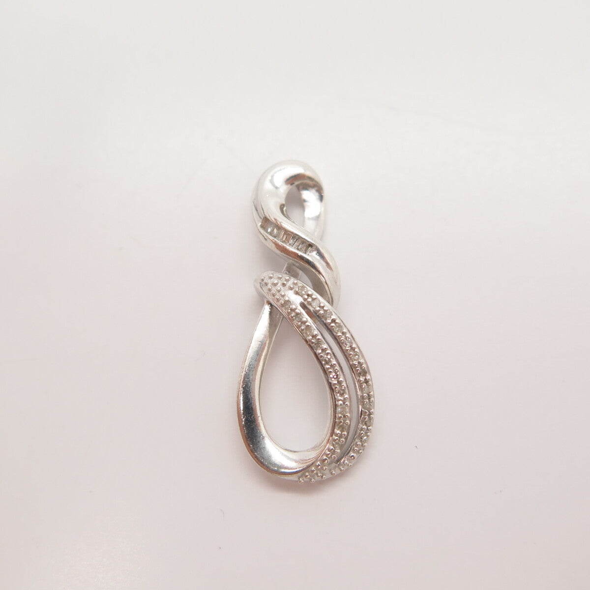 925 Sterling Silver SUN Real Diamond Slide Pendant