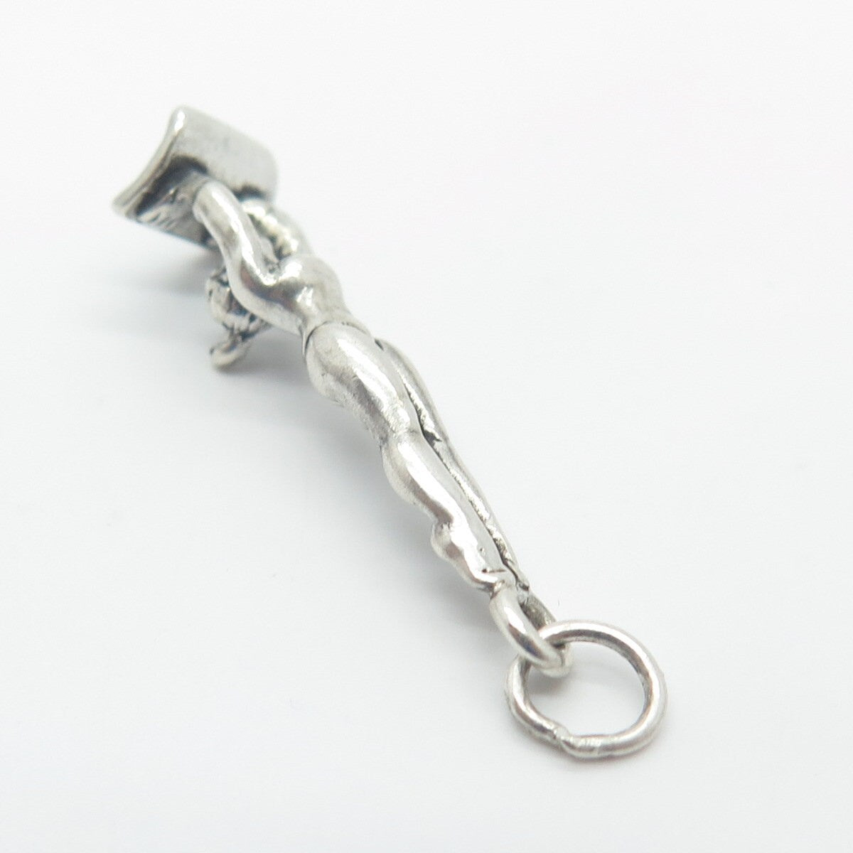 925 Sterling Silver Vintage Sunwest Athlete / Gymnast 3D Pendant