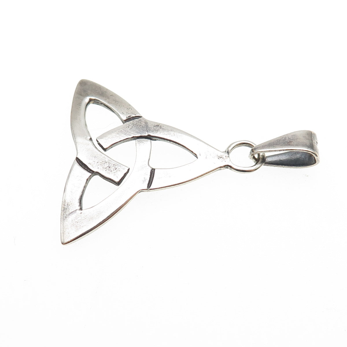 925 Sterling Silver Vintage Celtic Trinity Knot Oxidized Charm Pendant