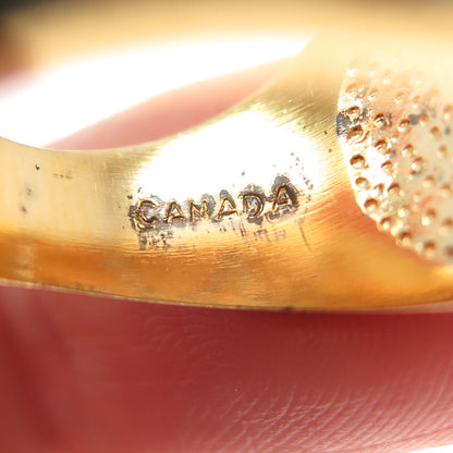 CHATEAU D'ARGENT 925 Sterling Silver Gold Plated Enamel & C Z Ring Size 6.25