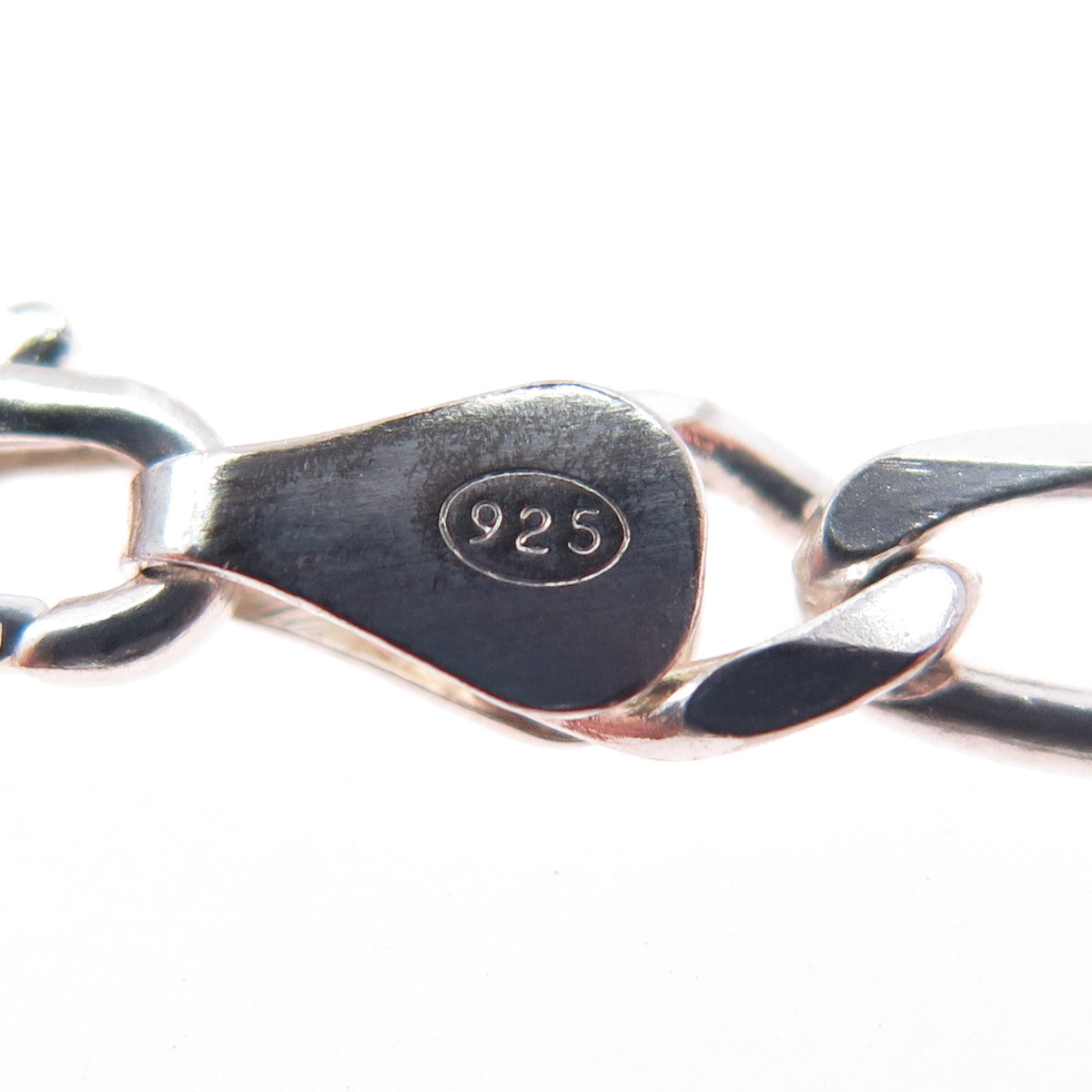 925 Sterling Silver Vintage Italy Figaro Chain Necklace 20"