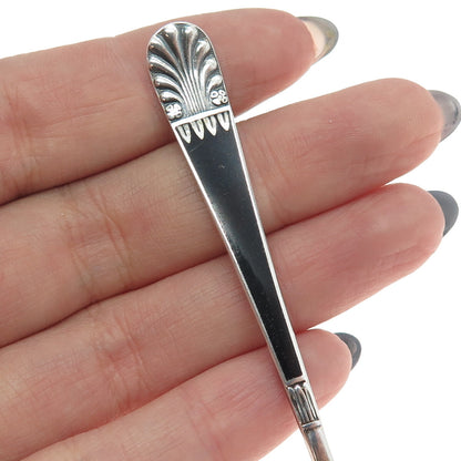 J. TOSTRUP 925 Sterling Silver Antique Art Deco Norway Enamel Coffee Spoon