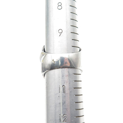 925 Sterling Silver Vintage Mexico Modernist Oxidized Statement Ring Size 10.25