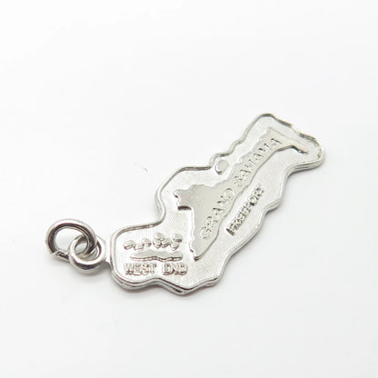 925 Sterling Silver Vintage "Grand Bahama" Island Pendant