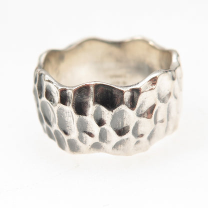 Marie Jennifer 925 Sterling Silver Vintage Modernist Wide Band Ring Size 7.5