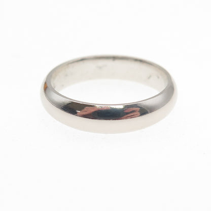 925 Sterling Silver Vintage Classic Wedding Band Ring Size 6.25